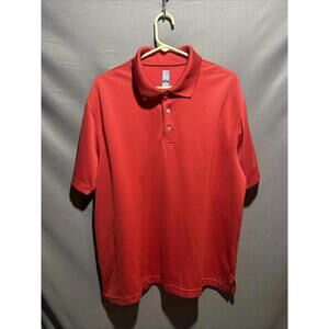 PGA Tour Airflux men's golf polo shirt in red, size XL #347